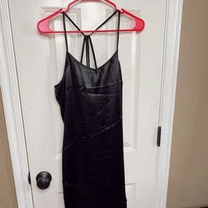 Black slip dress